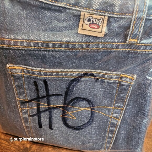 Vtg Cruel Girl Jeans 9 S Low Rise Slim Medium Dark Wash Denim Y2K Western - Picture 11 of 11
